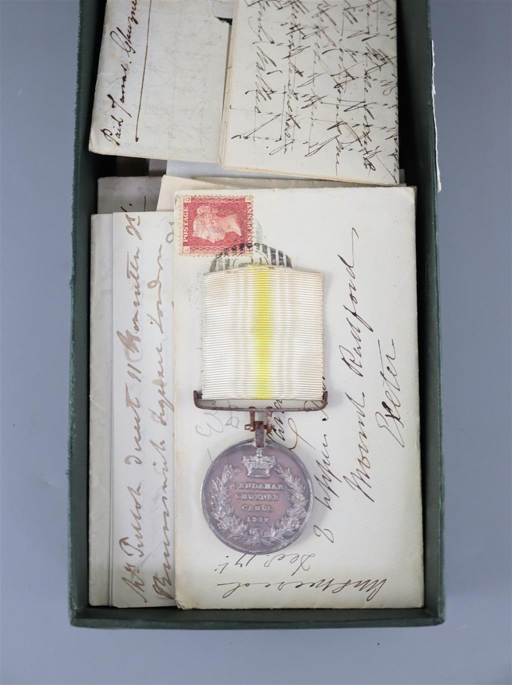 A Victorian Candahar Ghuznee Cabul medal to Assistant-Surgeon Edward Rotheram Cardew, 27th Bengal NI,